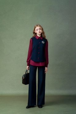 Navy Wide Trousers