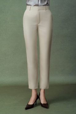 Beige Tailored Trousers