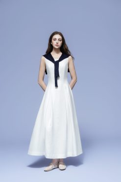 SAILOR COLLAR MAXI DRESS