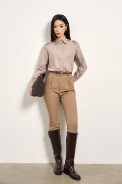 BROWN TAILORED TROUSERS